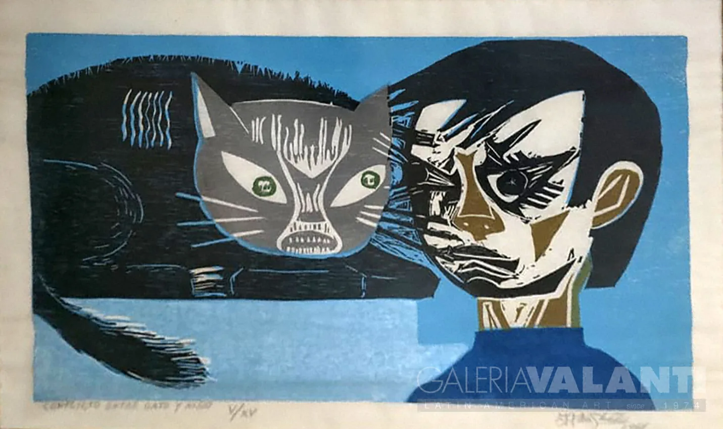 Conflicto Entre Gato Y Niño, by Francisco Amighetti, view 2